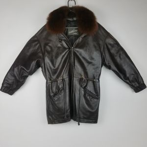 Carl W. Herrmann Lamb Skin Leather Fox Collar